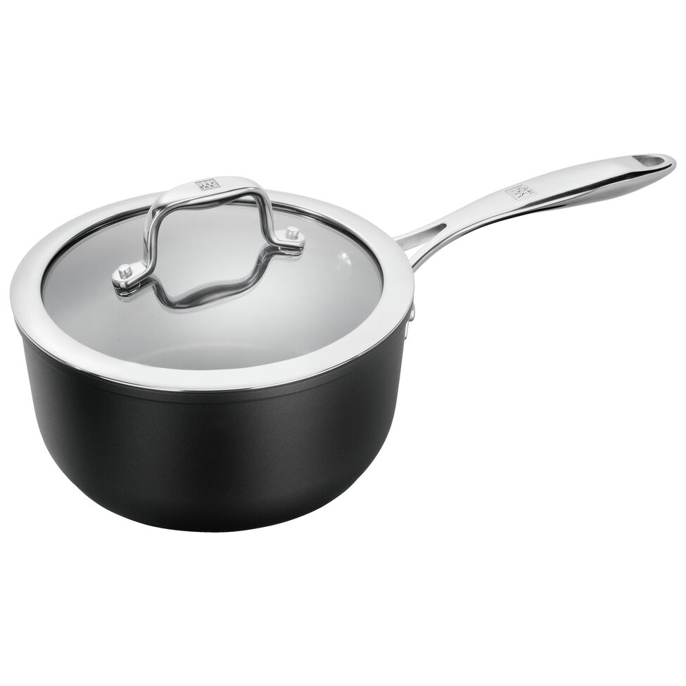 Stieltopf 18 cm, Aluminium, Schwarz