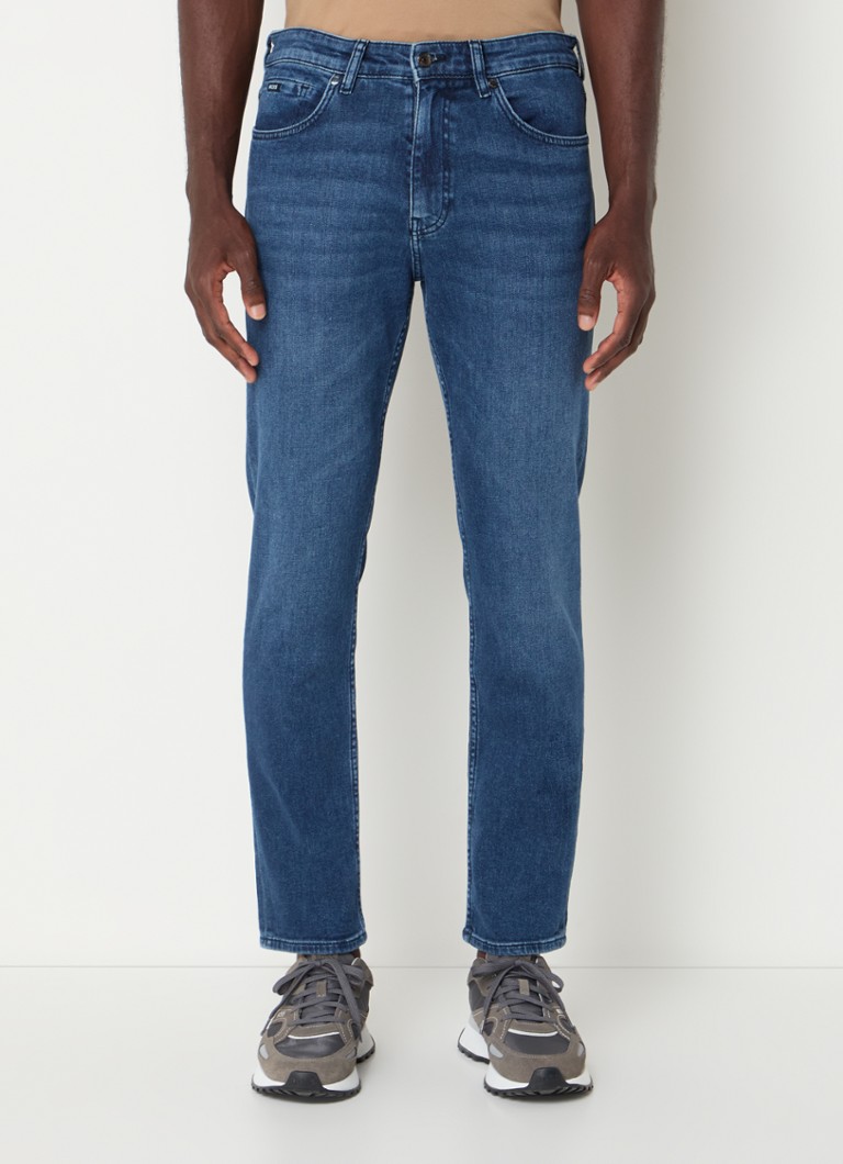 Blugi HUGO BOSS H-Re.Maine Slim-Fit, Decolorare Medie