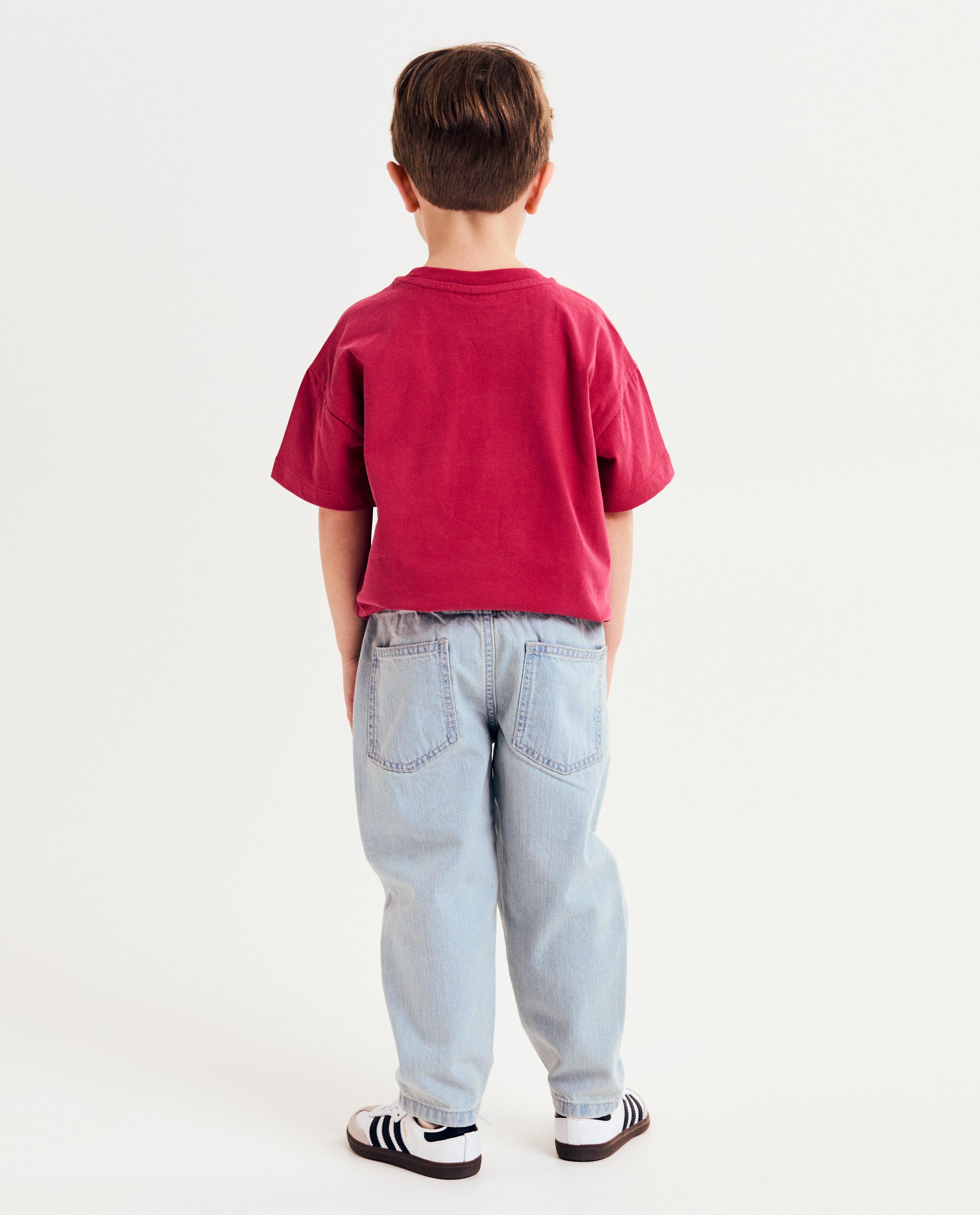 Blugi Kidz Nation albastru deschis, croială baggy, albastru deschis