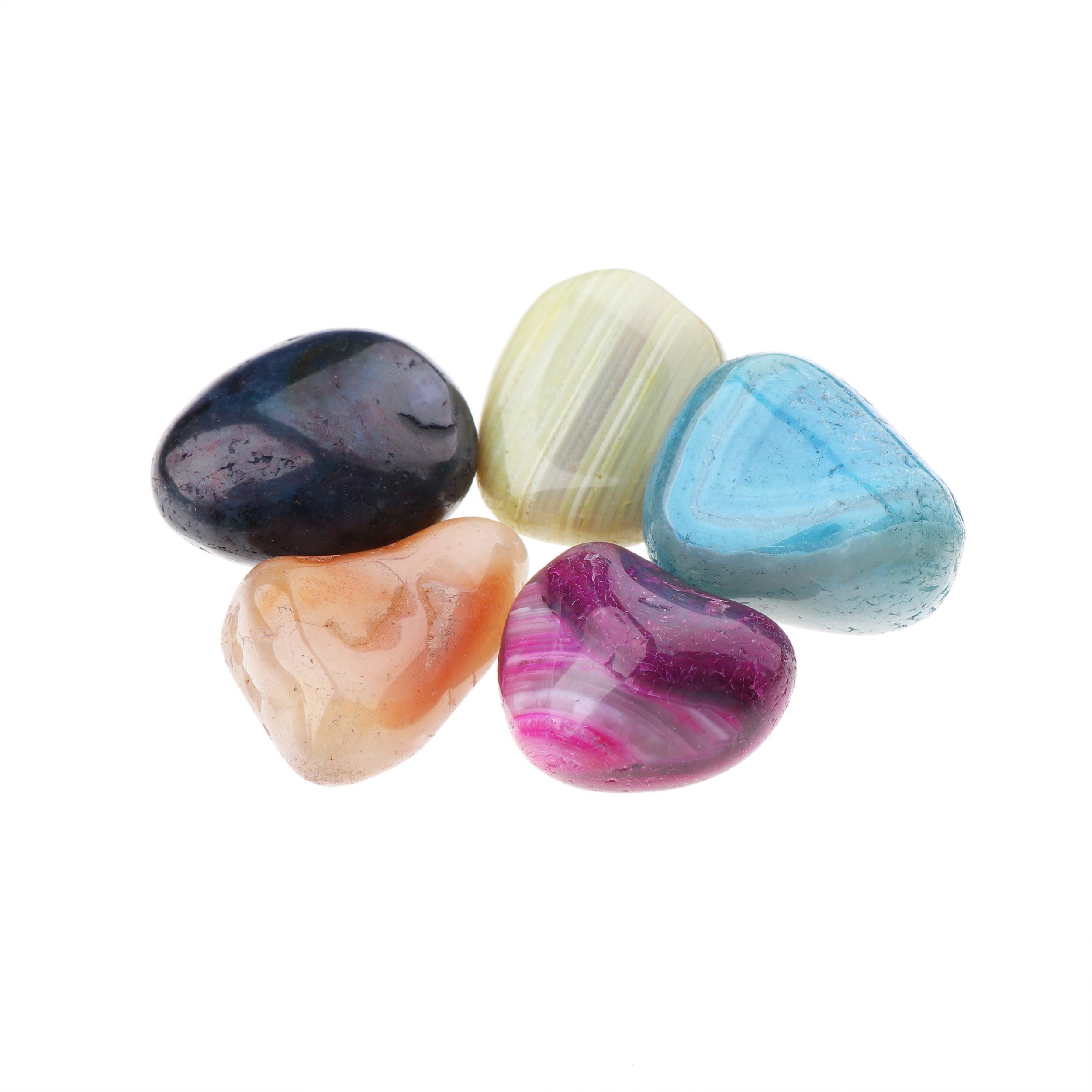 NKlaus Mineralstein 300g Trommelsteine Achat 45 - 55 mm Heilsteine Edelsteine Schmuckstein
