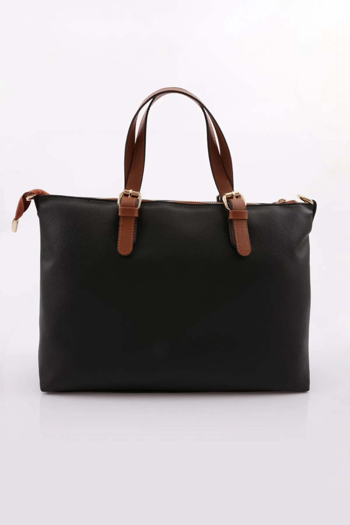 DGN  147 Modell Damen Schulter- und Handtasche - Schwarz Hellbraun