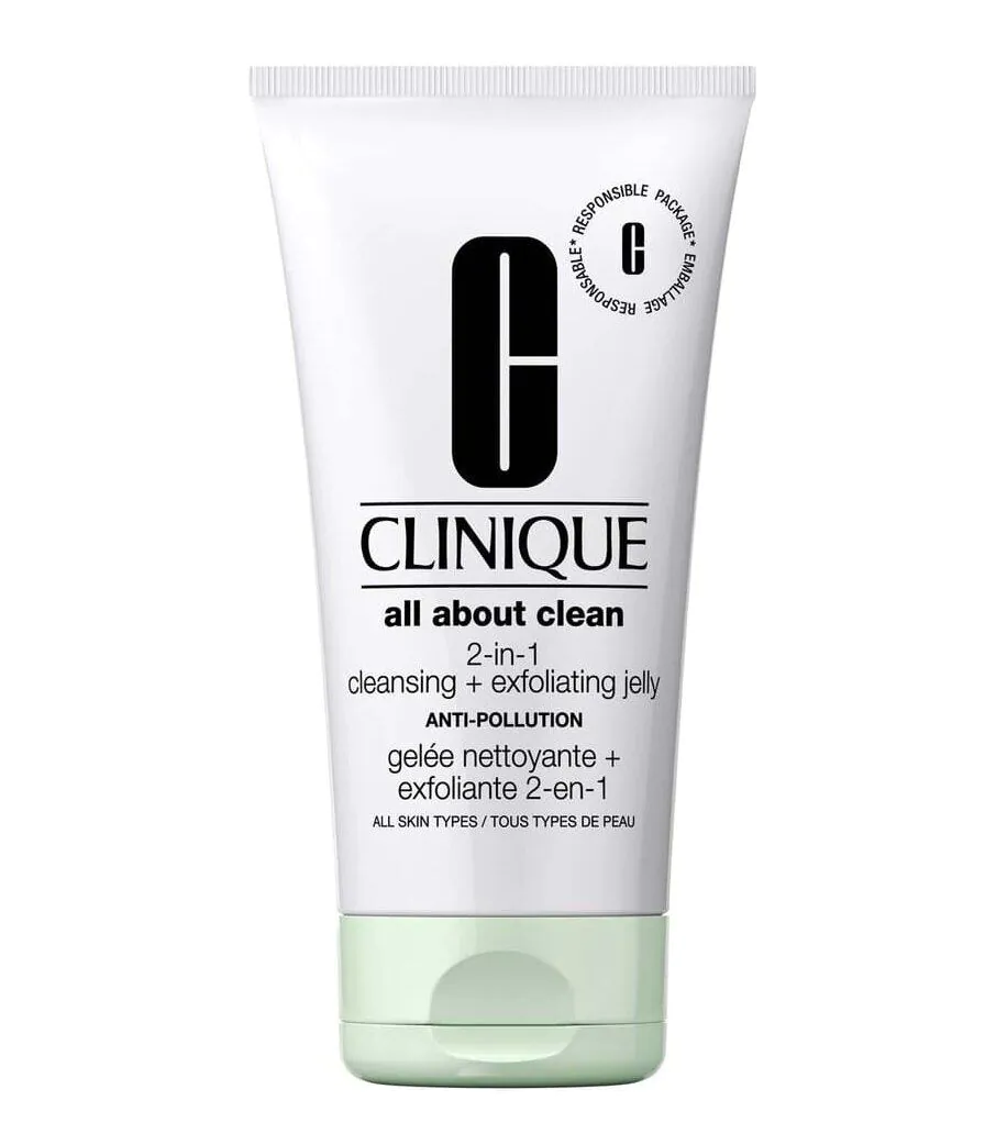 Clinique All About Clean 2in1 Καθαριστικό + Απολεπιστικό Τζελ Καθαρισμού Προσώπου