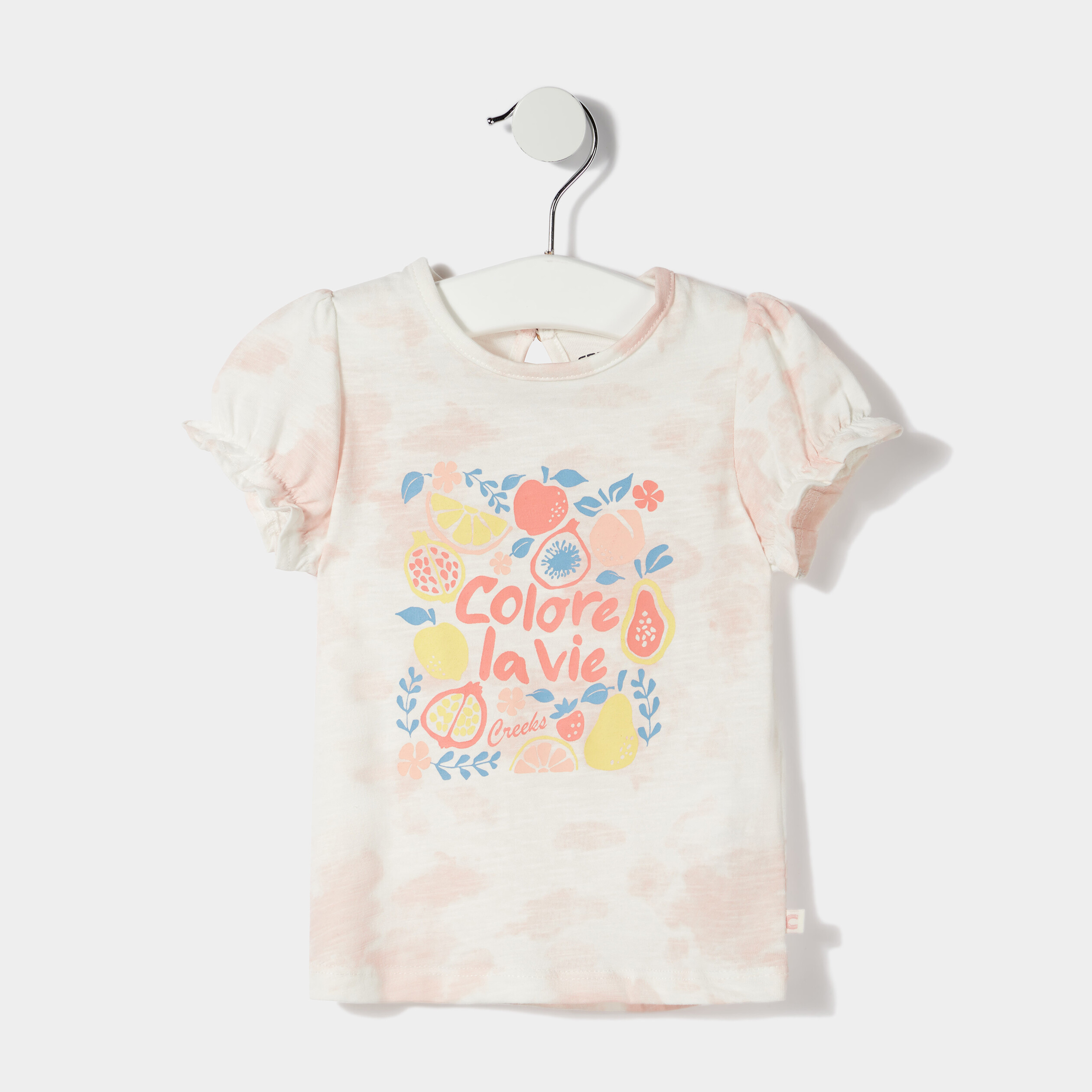 T-shirt manches courtes ballons Creeks rose clair bébé fille | La Halle
