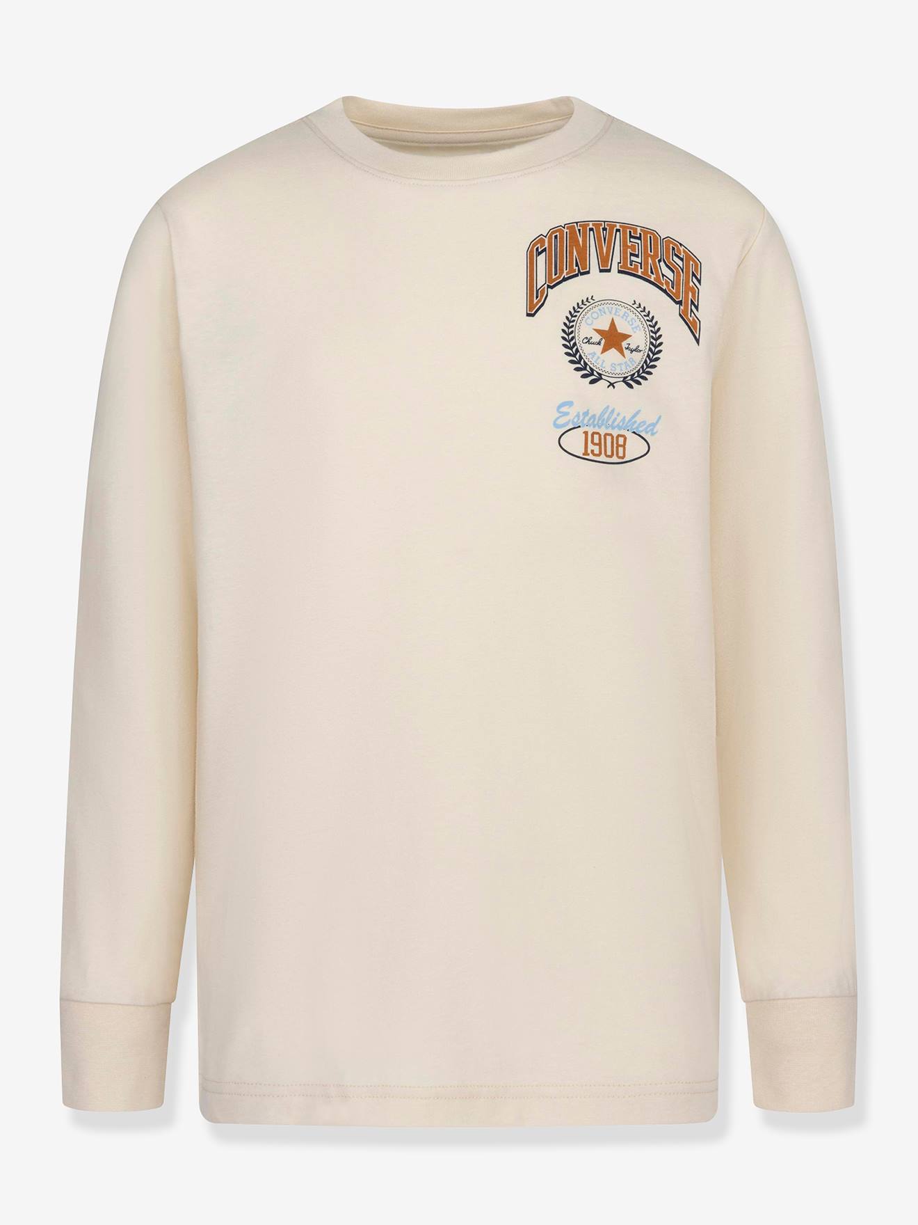 Converse Kinder Shirt Collegiate Sport Stack Ls CONVERSE aus Bio-Baumwolle - beige