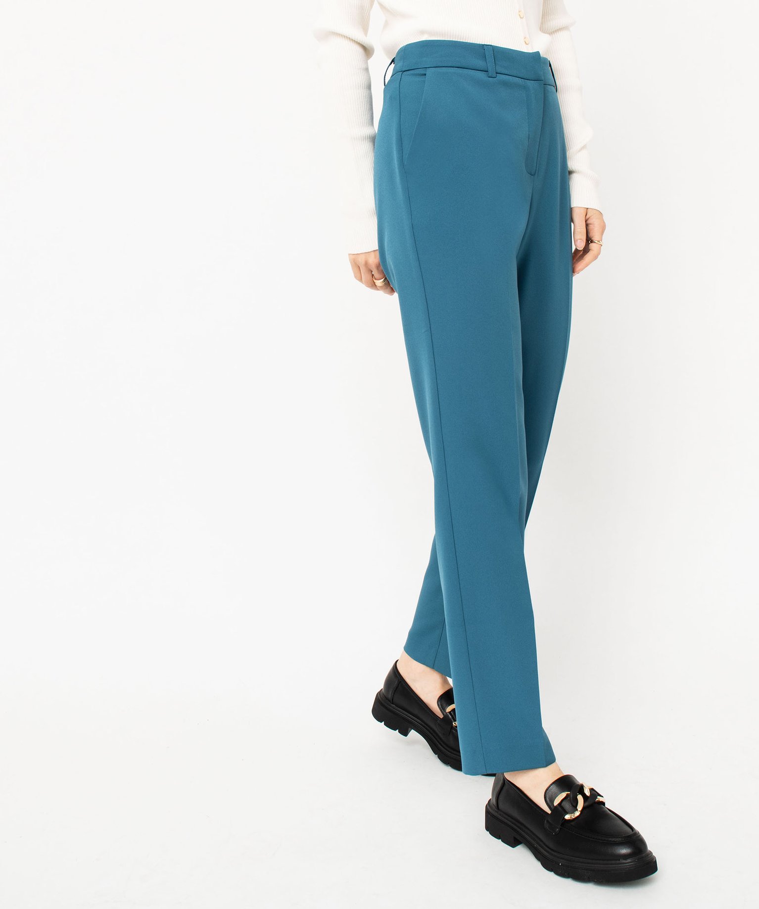 Pantalon de tailleur femme bleu | GEMO
