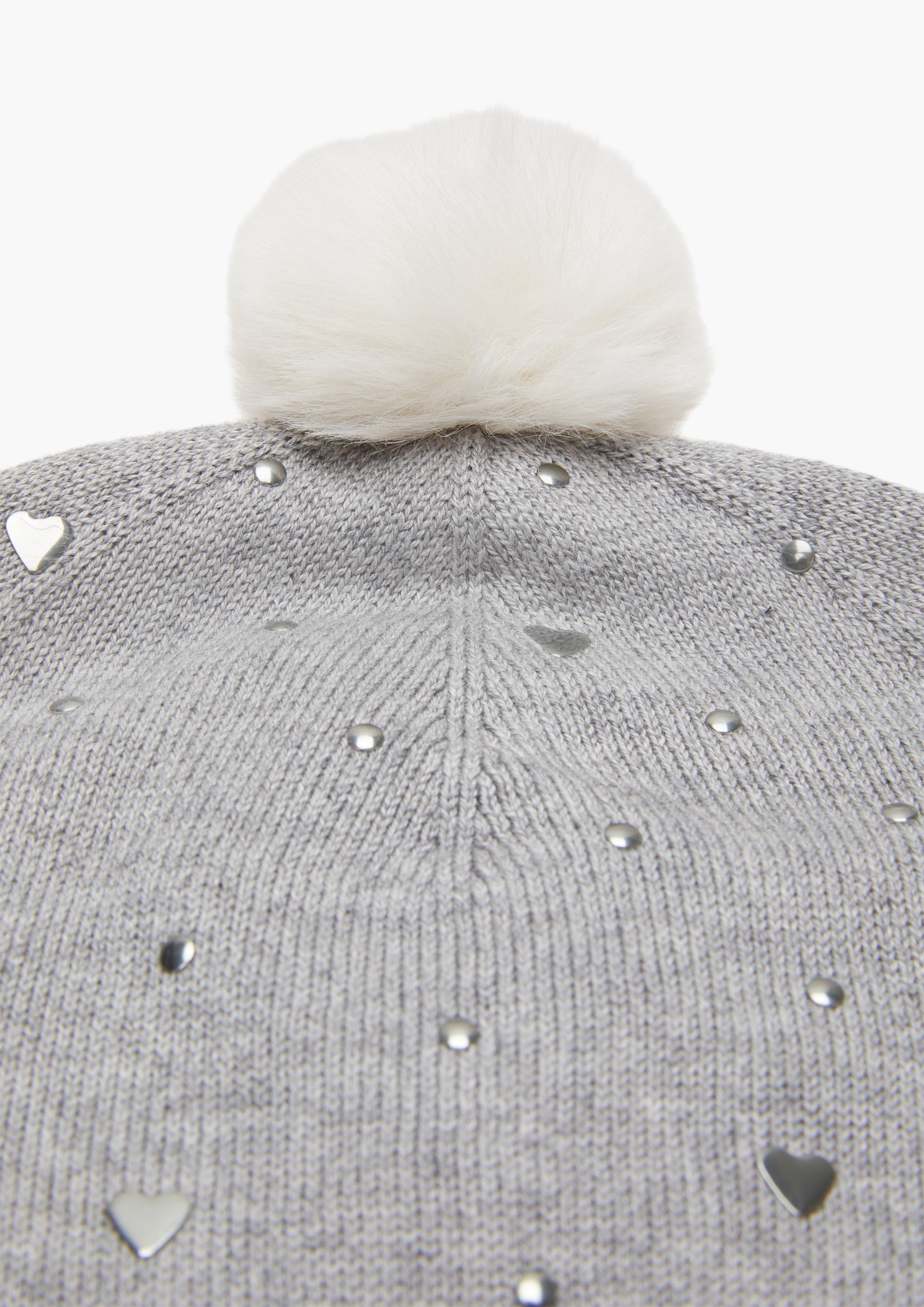 Strickmütze mit Bommel  2117308-9400