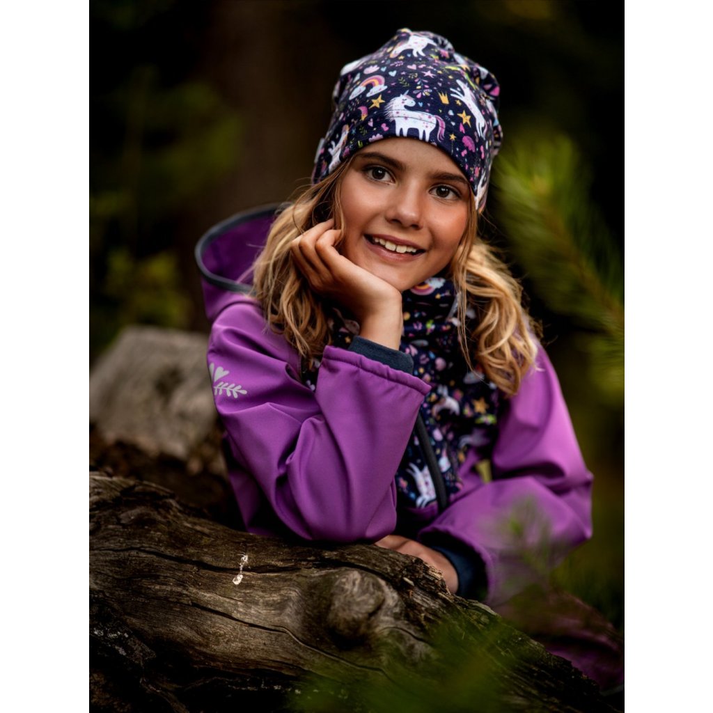 Unuo Basic Fleece-Schlauchschal für Kinder Einhörner