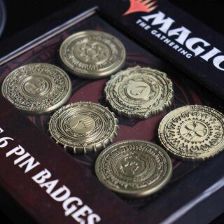 Magic the Gathering set of 6 Limited Edition Mana Symbol Pin Badges