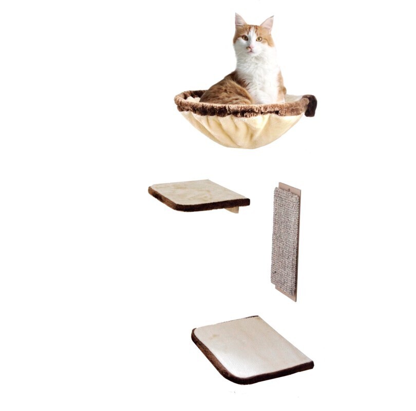 Silvio Design Kratzbäume Silvio Design Katzen-Kletterwand 4-teilig