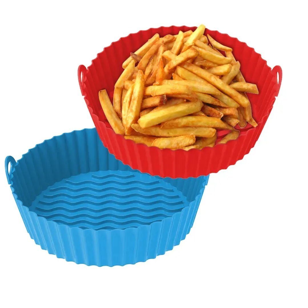 Eukoa Backform Eukoa Silikonform Heißluftfritteuse Silikon Liner für Air Fryer, (2-tlg)