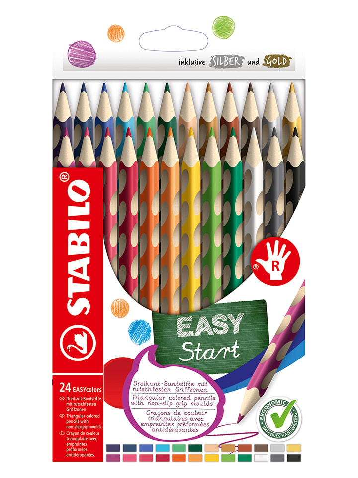 STABILO Buntstifte ''EASYcolors''- für Rechtshänder - 24 Stück günstig kaufen onesize