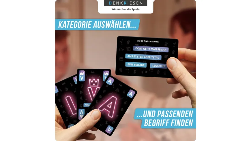 Denkriesen - STADT LAND VOLLPFOSTEN® – Das Kartenspiel – PARTY EDITION 