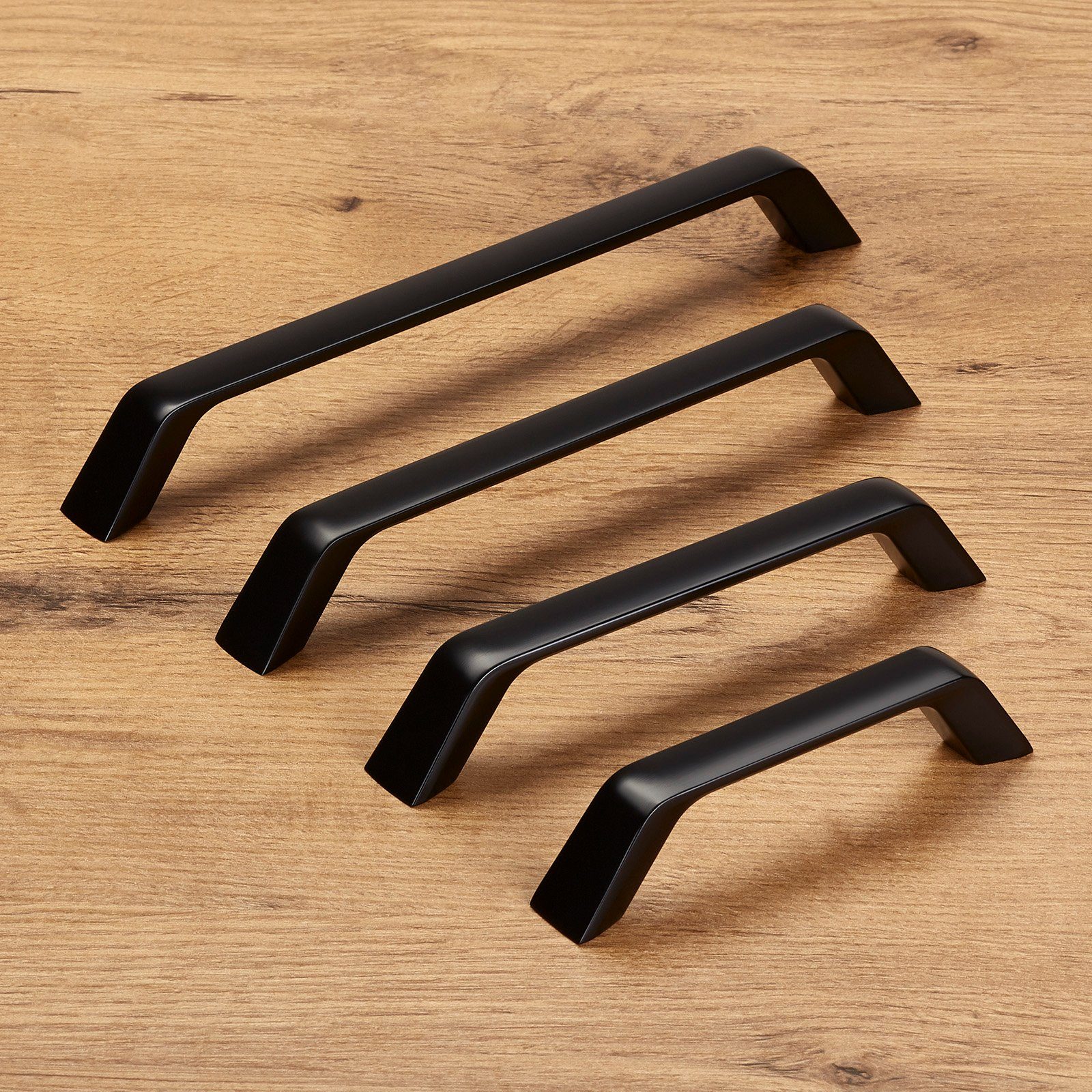 SO-TECH® Möbelgriff Bügelgriff BLACKLINE II schwarz matt, Schrankgriff aus Aluminium (1-St), Bohrlochabstand (BA) 96 mm, inkl. M4 Befestigungsschrauben