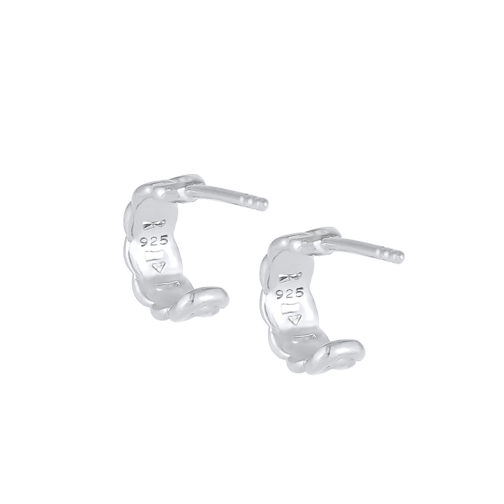 Elli Elli Boucles d'Oreilles Mini créole pour dames en 925/1000 argent massif Boucles d'oreilles