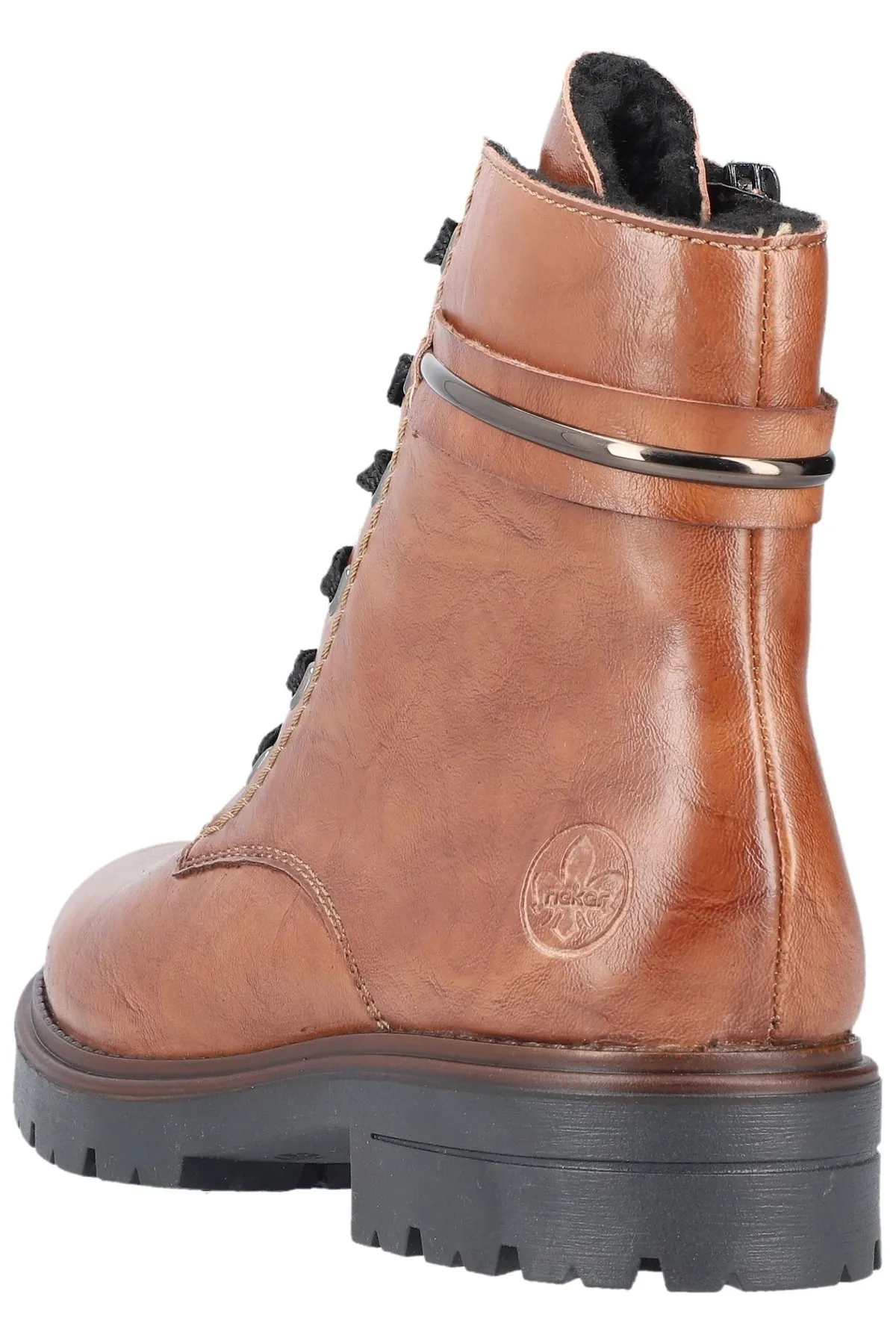 Rieker  Stiefelette - Rot - Flacher Absatz