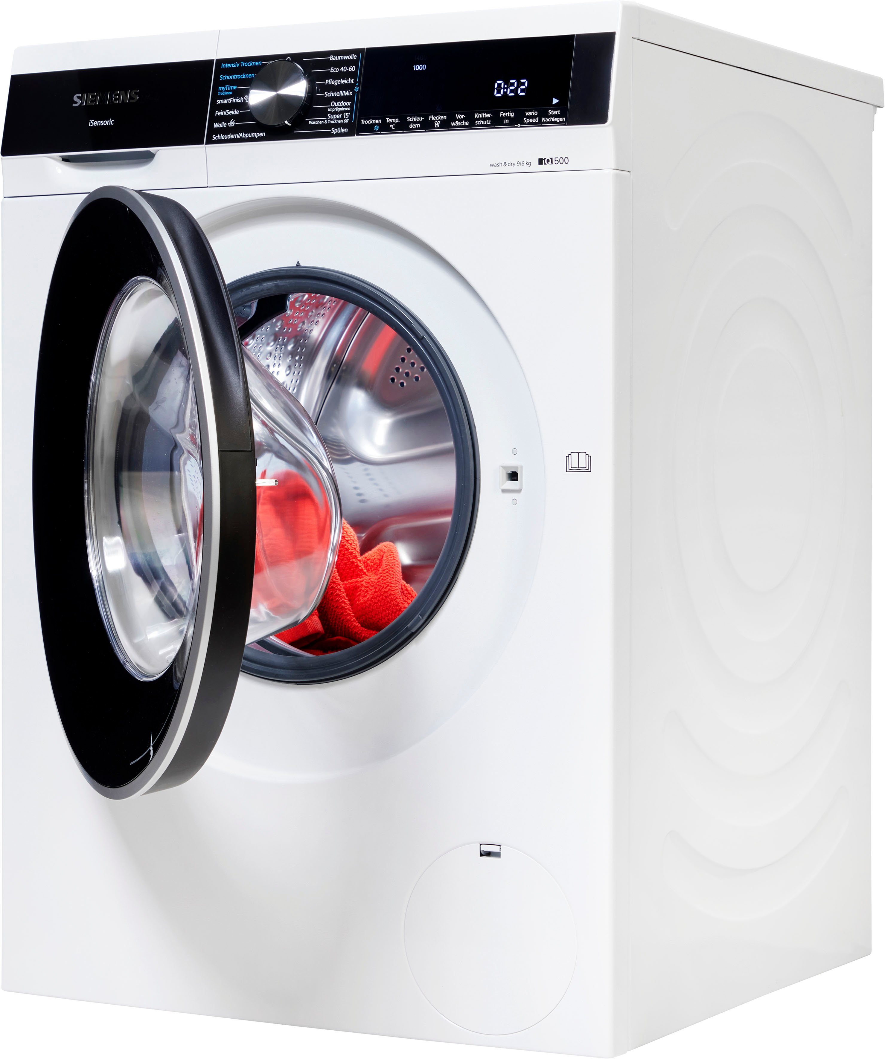 SIEMENS Waschtrockner iQ500 WN44G240, 9 kg, 6 kg, 1400 U/min