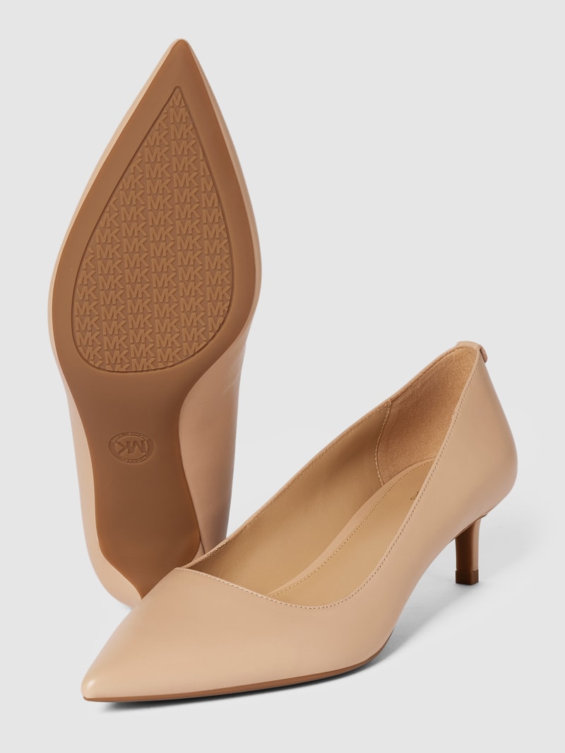 Pumps mit Label-Detail Modell 'ALINA FLEX KITTEN PUMP' in beige