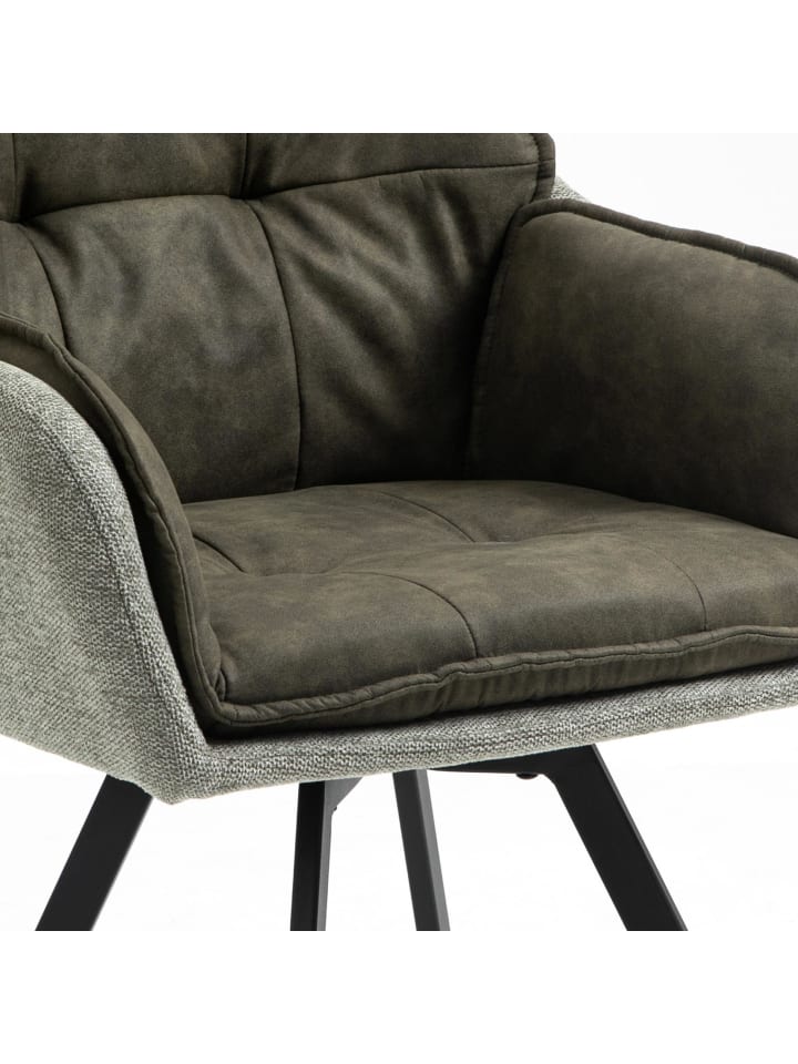 GMD Living 2er Set Esszimmerstuhl Drehstuhl LUKAS in grün günstig kaufen onesize