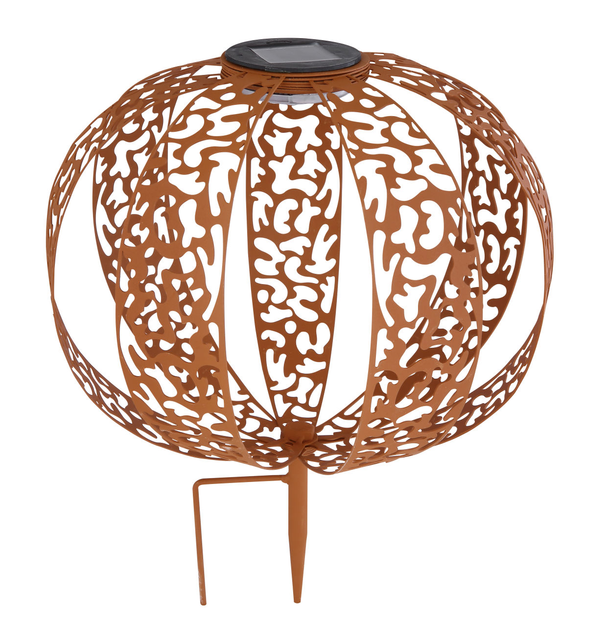 Globo Lighting - SOLARLEUCHTE METALL ROSTFARBEN, 1XLED - Solarleuchte Metall rostfarben, LED