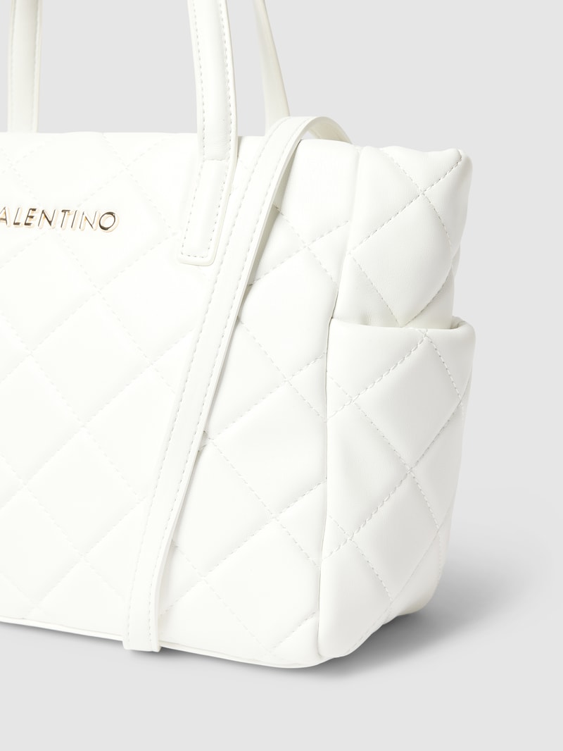 Umhängetasche mit Label-Detail Modell 'OCARINA' in weiß