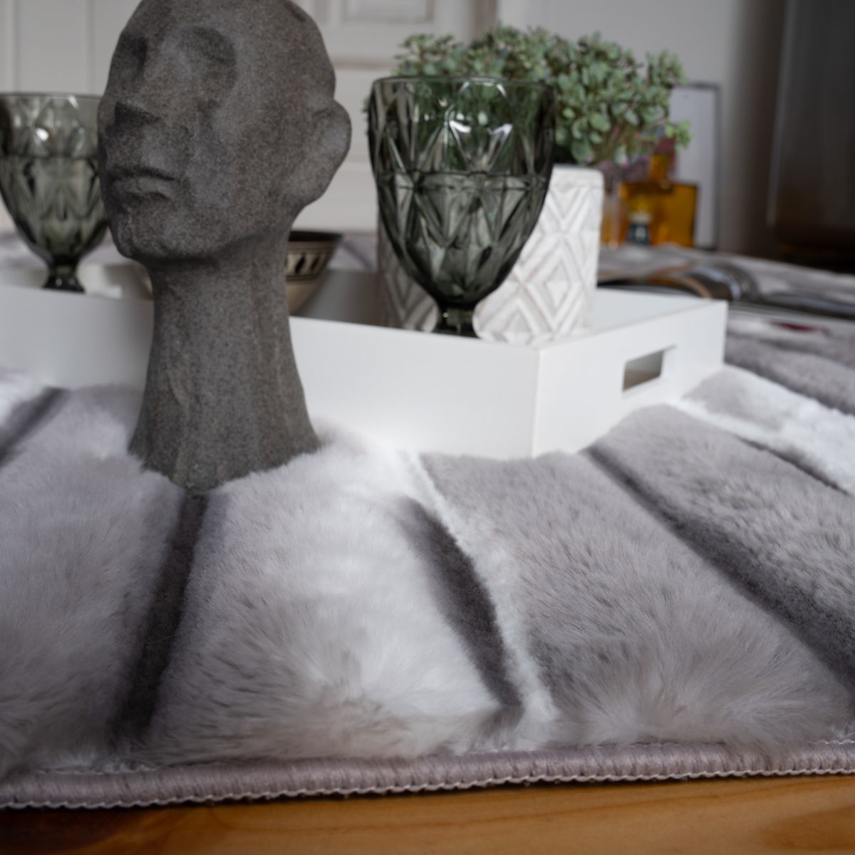 Kunstfell Waves Taupe 80 x 150 cm
