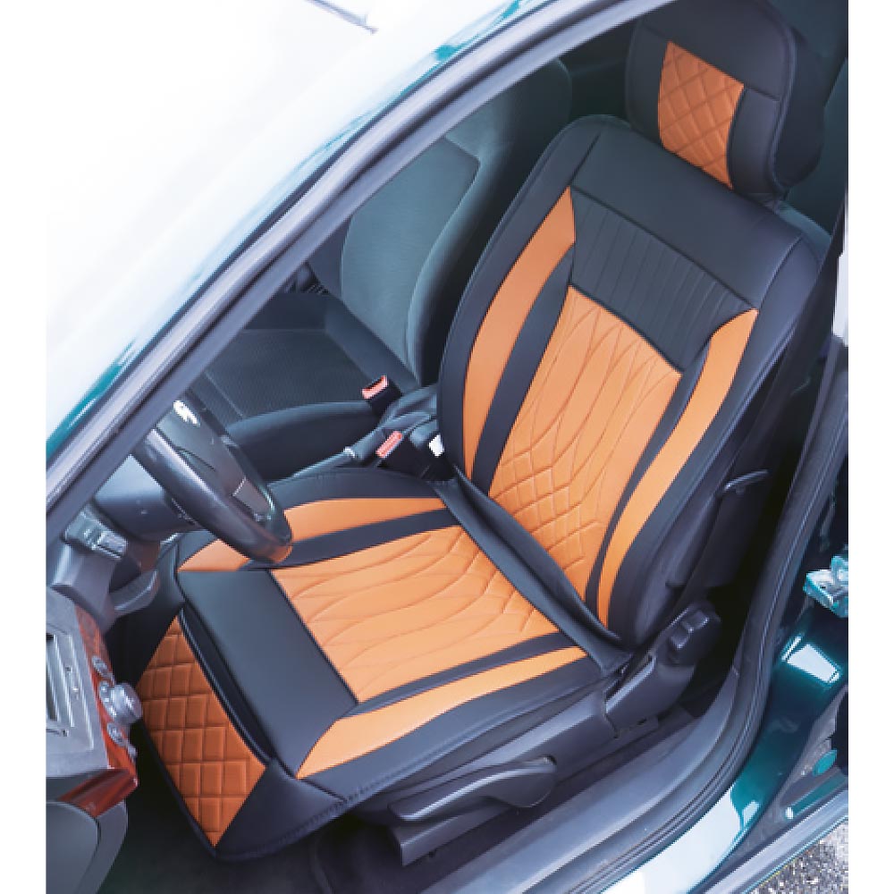 Diamond Car Premium-Autositzauflage, Cognac