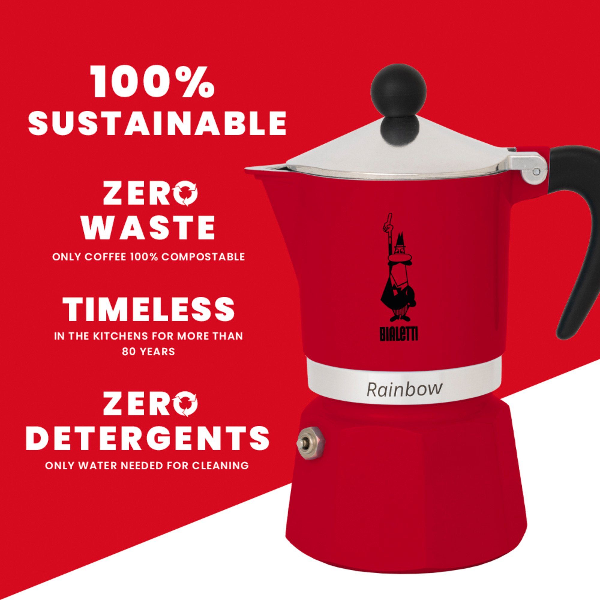 BIALETTI Kaffeebereiter Bialetti Rainbow, Espressomaschine, (3 Tassen)
