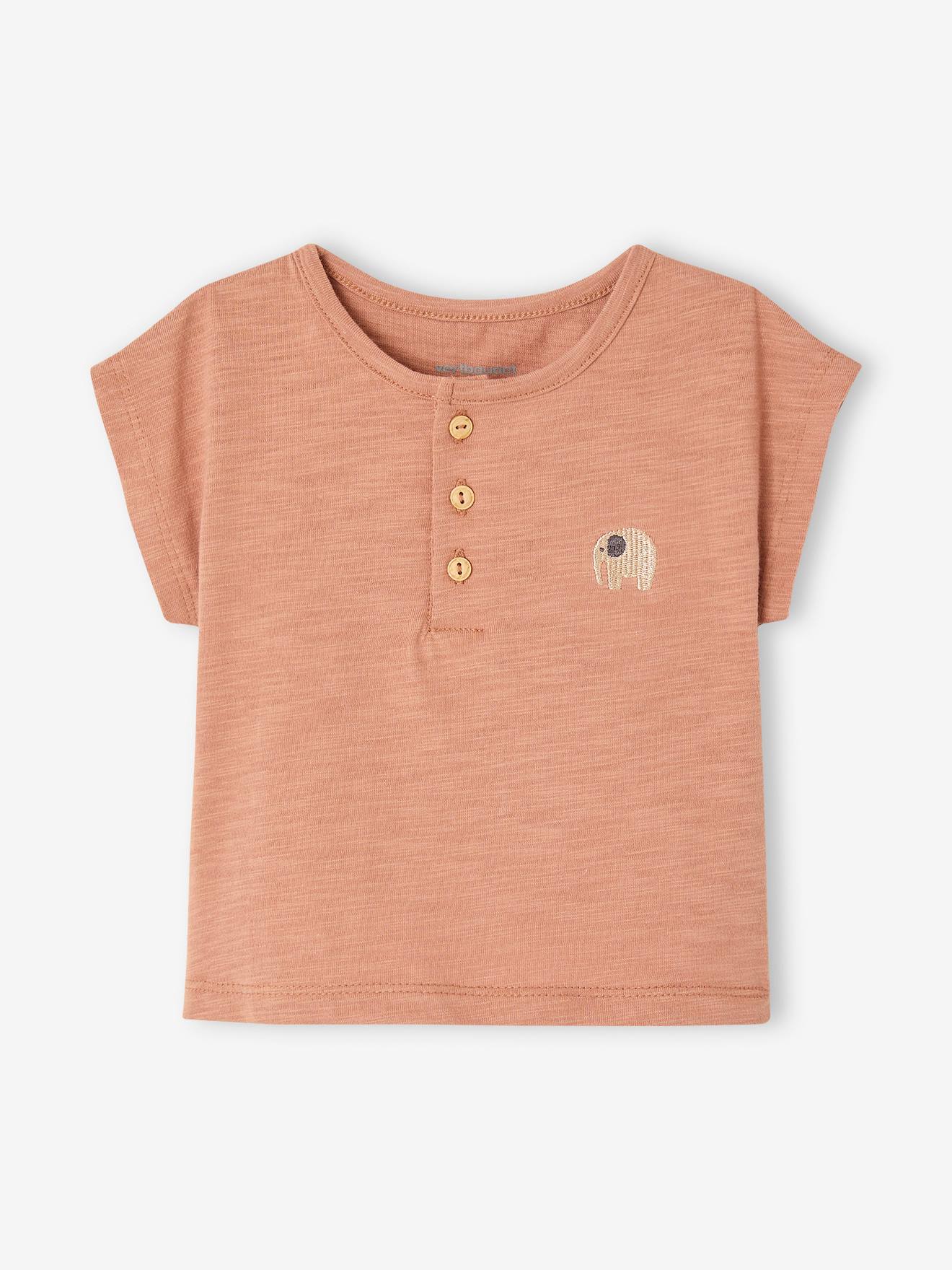 Vertbaudet Baby-Set: T-Shirt & Shorts - mokka