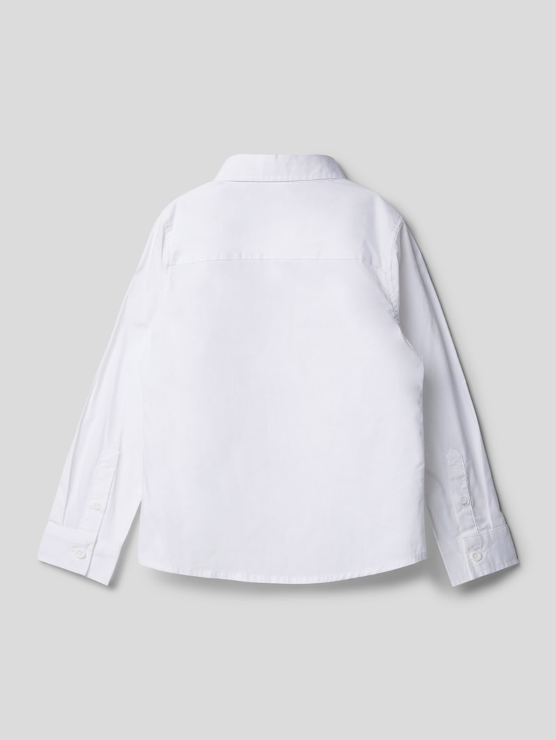 Hemd mit Label-Stitching Modell 'FRED' in weiß