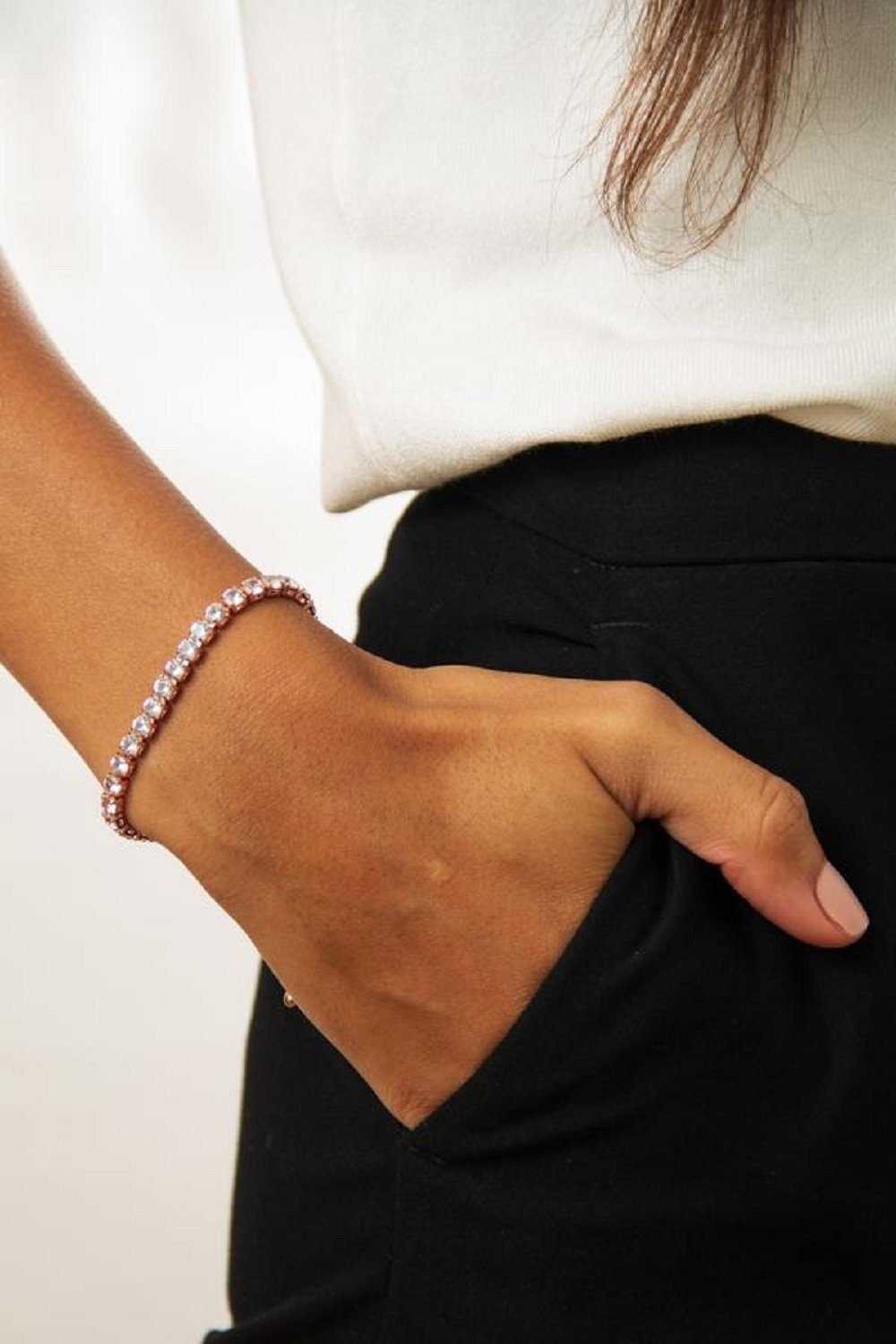 ENGELSINN Armband Rose Schmuck Kristall Klar Tennisarmband inkl. Geschenkbox (1-tlg)