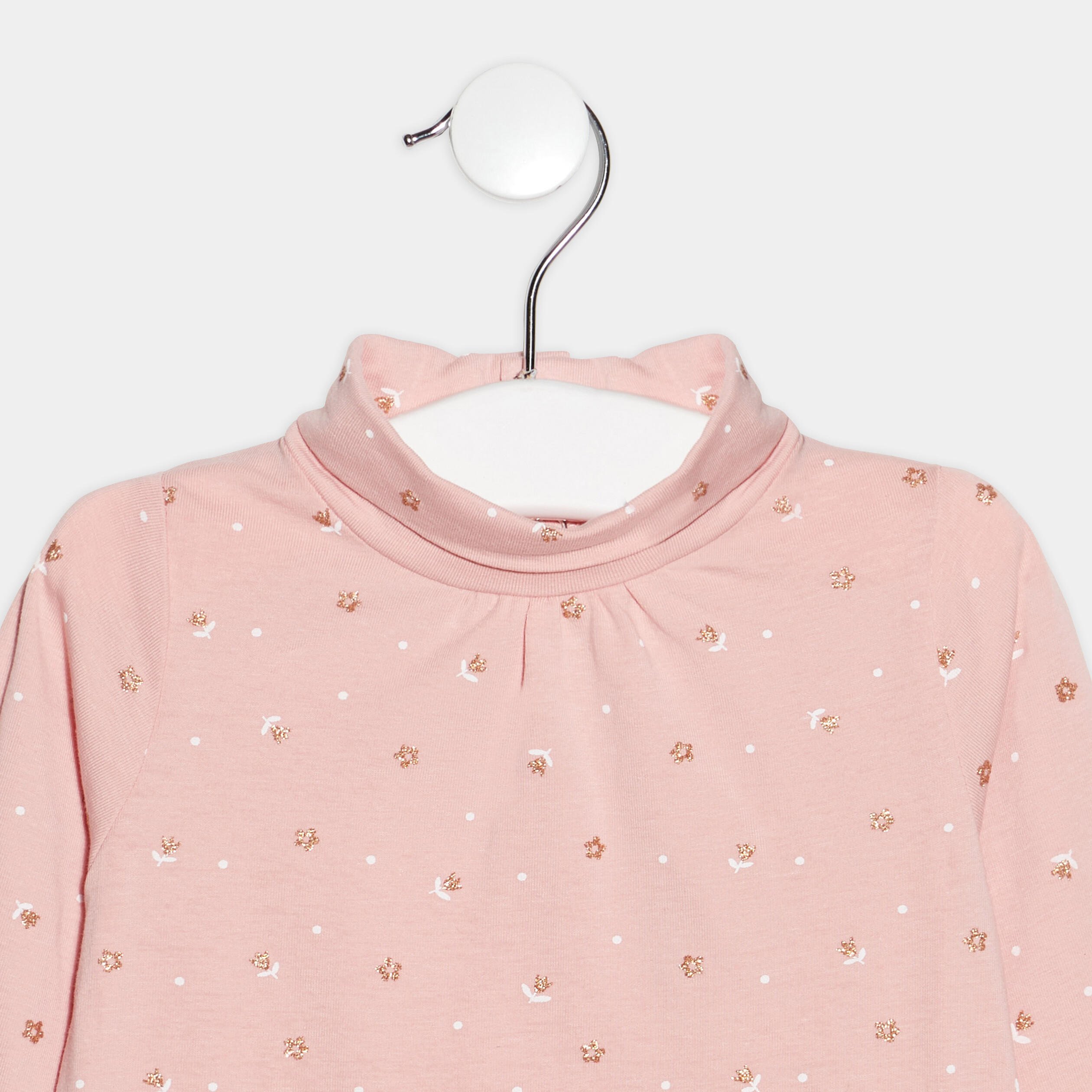 T-shirt manches longues rose pastel bébé fille | La Halle