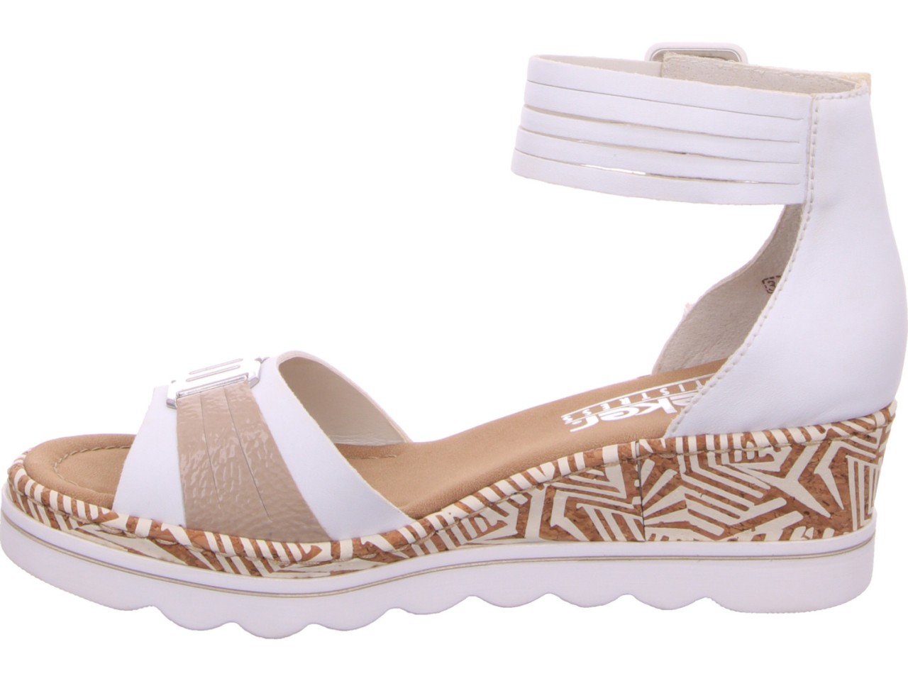 RIEKER Klassische Sandalen weiss