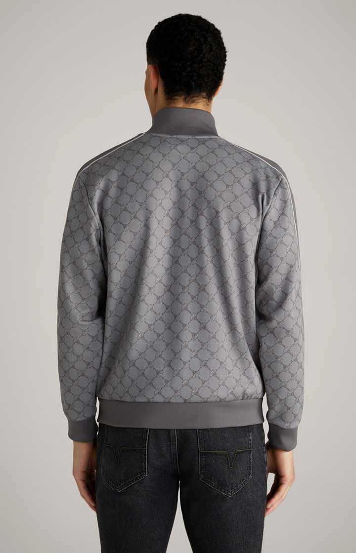 Cornflower-Sweatjacke Tayfun in Grau gemustert