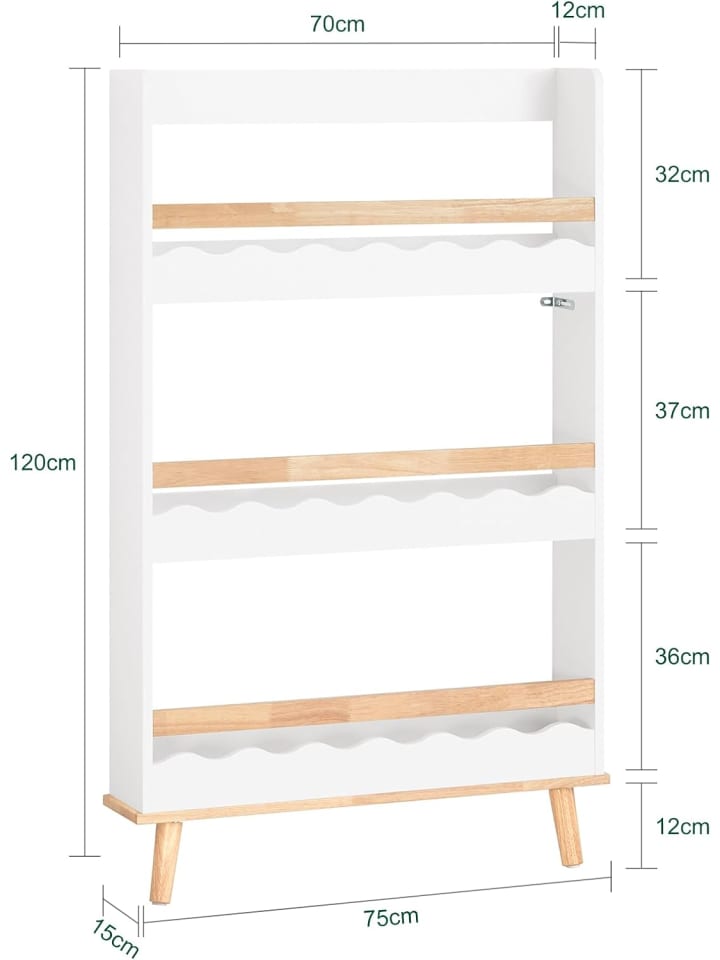 SoBuy Kinderregal in Weiß - (B)75 x (H)120 x (T)15cm günstig kaufen onesize