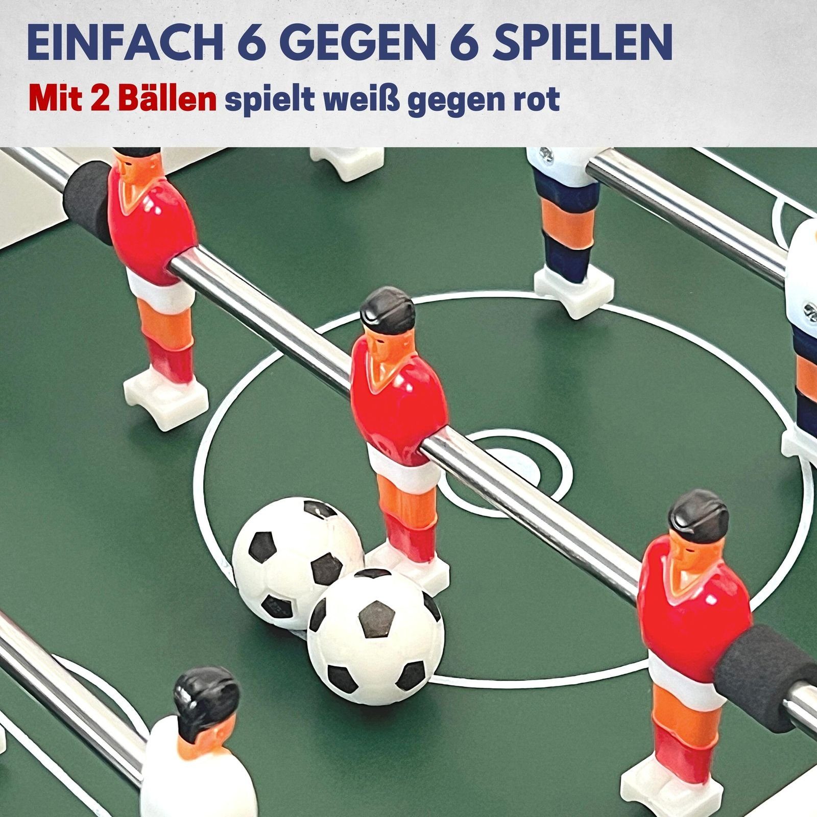 Best Sporting Mini-Tischkicker Mini Tischkicker Kinder Nation in 53 x 31 cm I Kickertisch klein ideal für das Tischfussball Kinder Match, Mini Kicker Tischfussball mit 12 Spielern und 2 Bällen I Mini Football Game