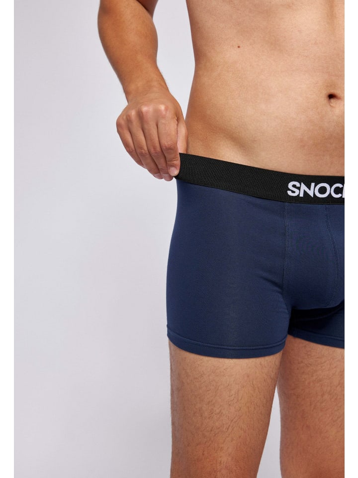 SNOCKS Boxershorts aus Bio-Baumwolle 6 Stück in Blau günstig kaufen