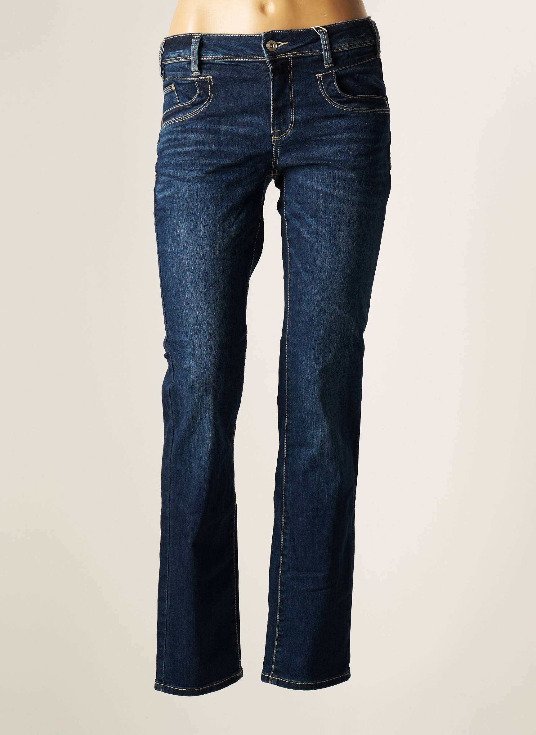 Tom Tailor Jeans Coupe Droite Femme couleur bleu