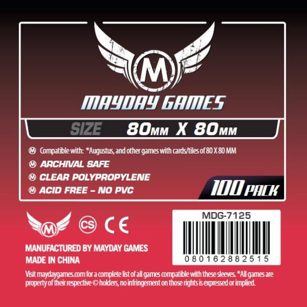 Medium Square Card Sleeves 80 x 80mm - 7125