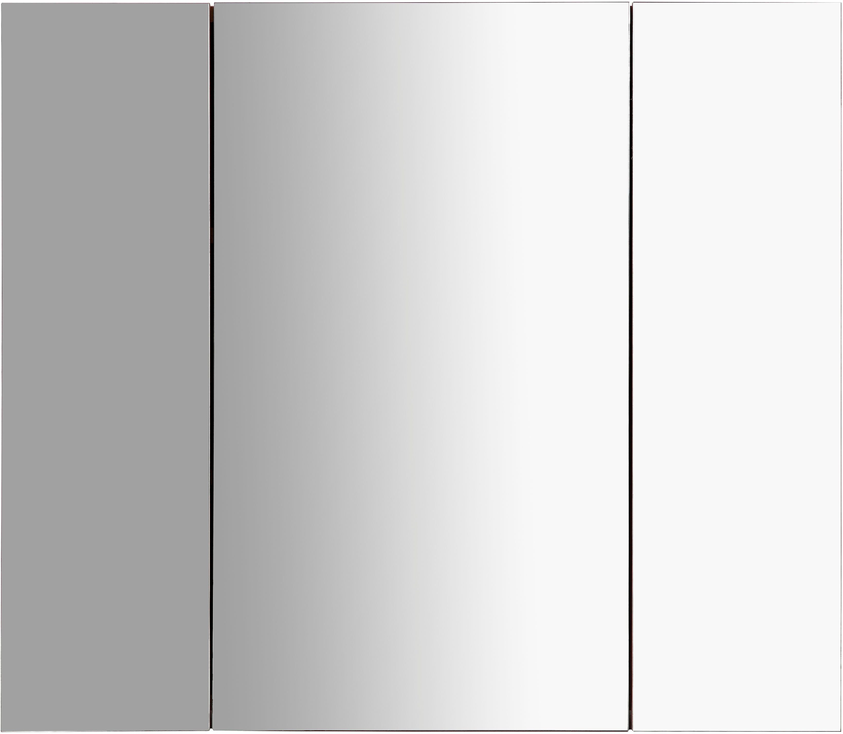 andas Spiegelschrank Lund Bad Spiegel WC Wandspiegel Badezimmerspiegel ohne LED Badschrank Badezimmerspiegelschrank Spiegel Breite 80cm mit 3 Türen