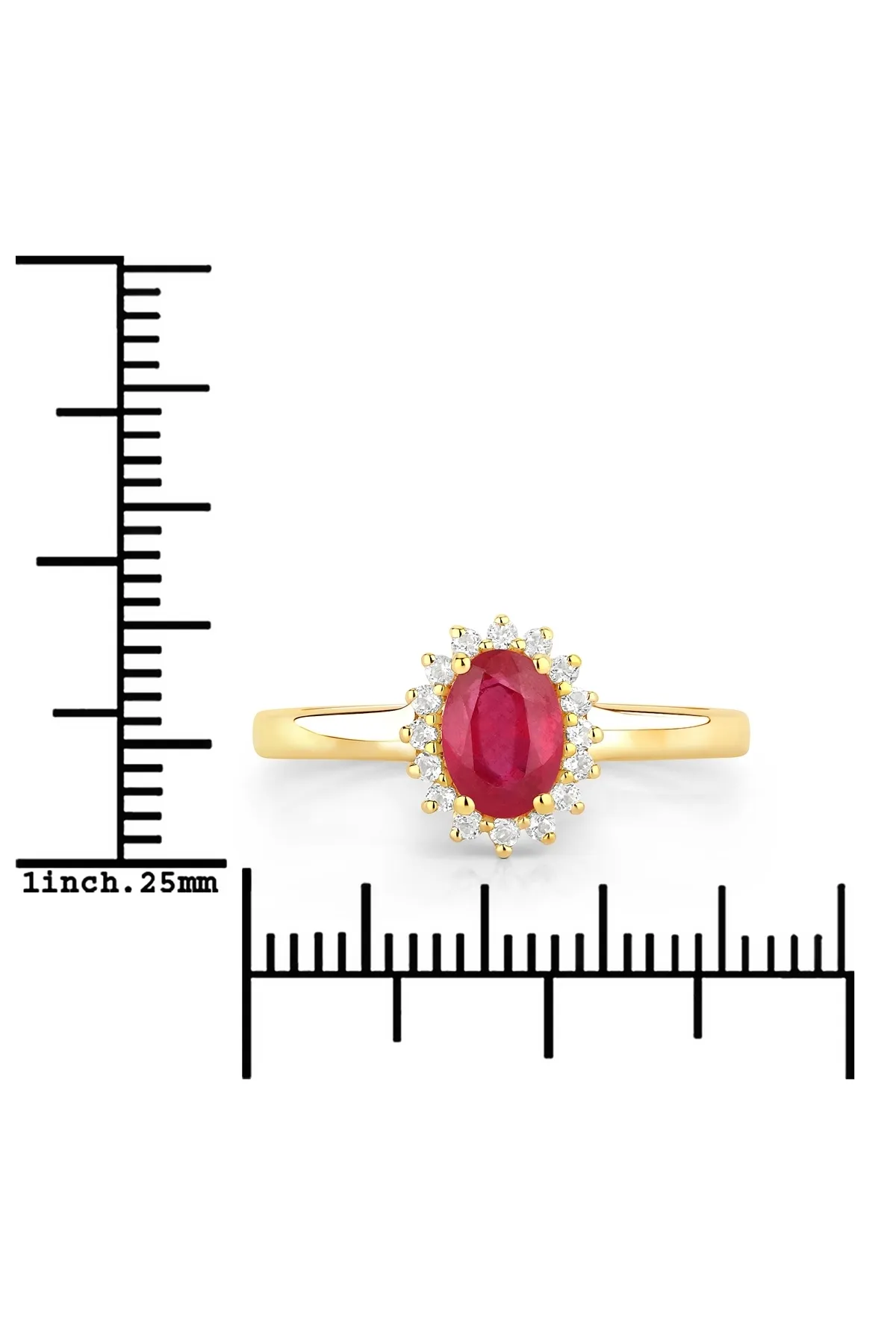 Rafaela Donata  Ring - Goldfarben - Rubin