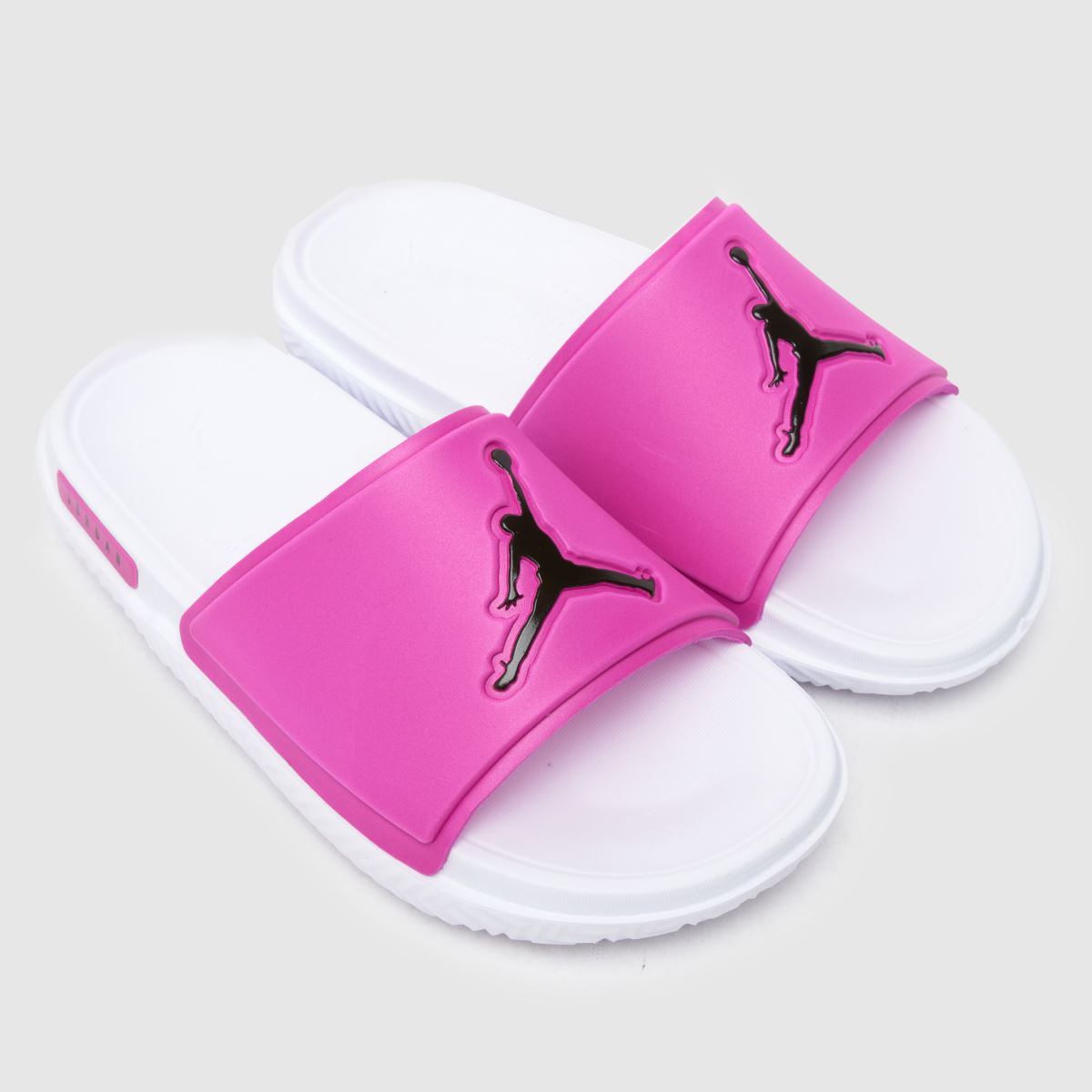 Nike Jordan vita & rosa Jumpman flickor/ungdomssandaler