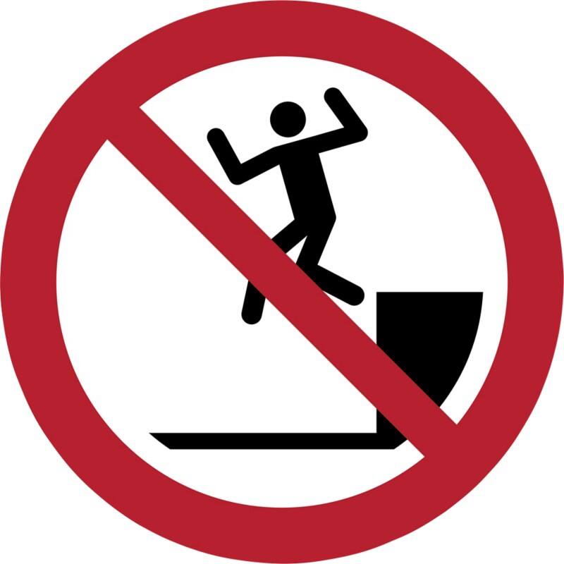 Djois Warnschild Vom Ufer springen verboten Klebstoff, einschraubbar PP (Polypropylen) 20 (B) x 0,14 (H) cm 3 Stück