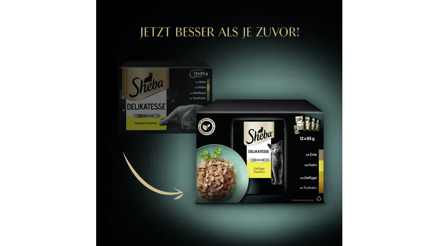 SHEBA® Delikatesse in Gelee Geflügel Variation Portionsbeutel 1020 g