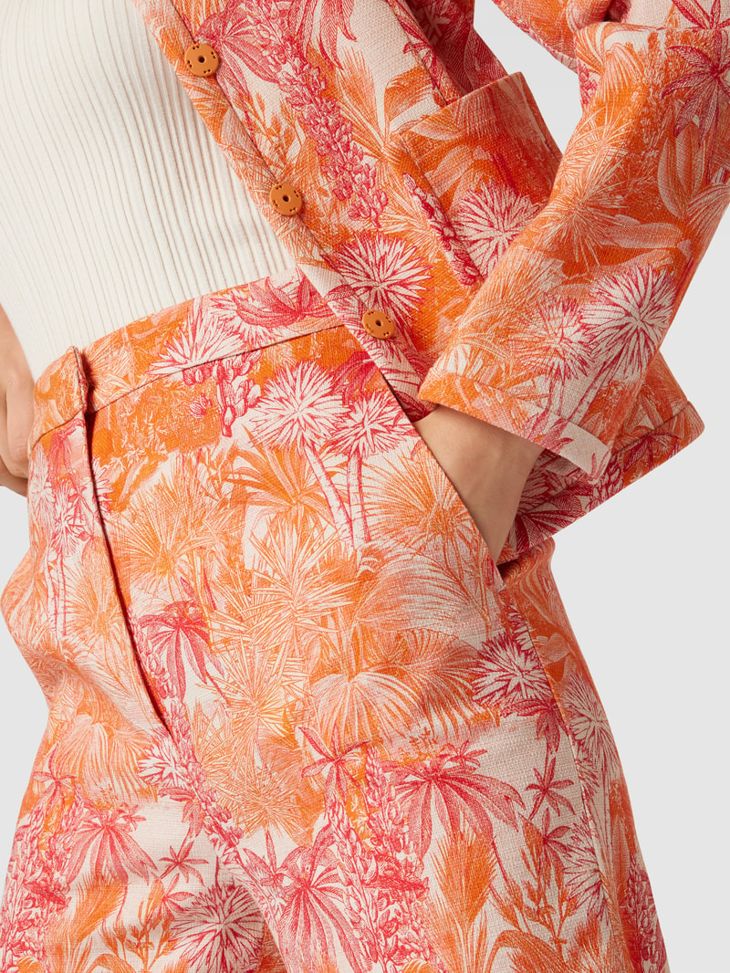 Hose mit Allover-Muster Modell 'CALERNO' in rot