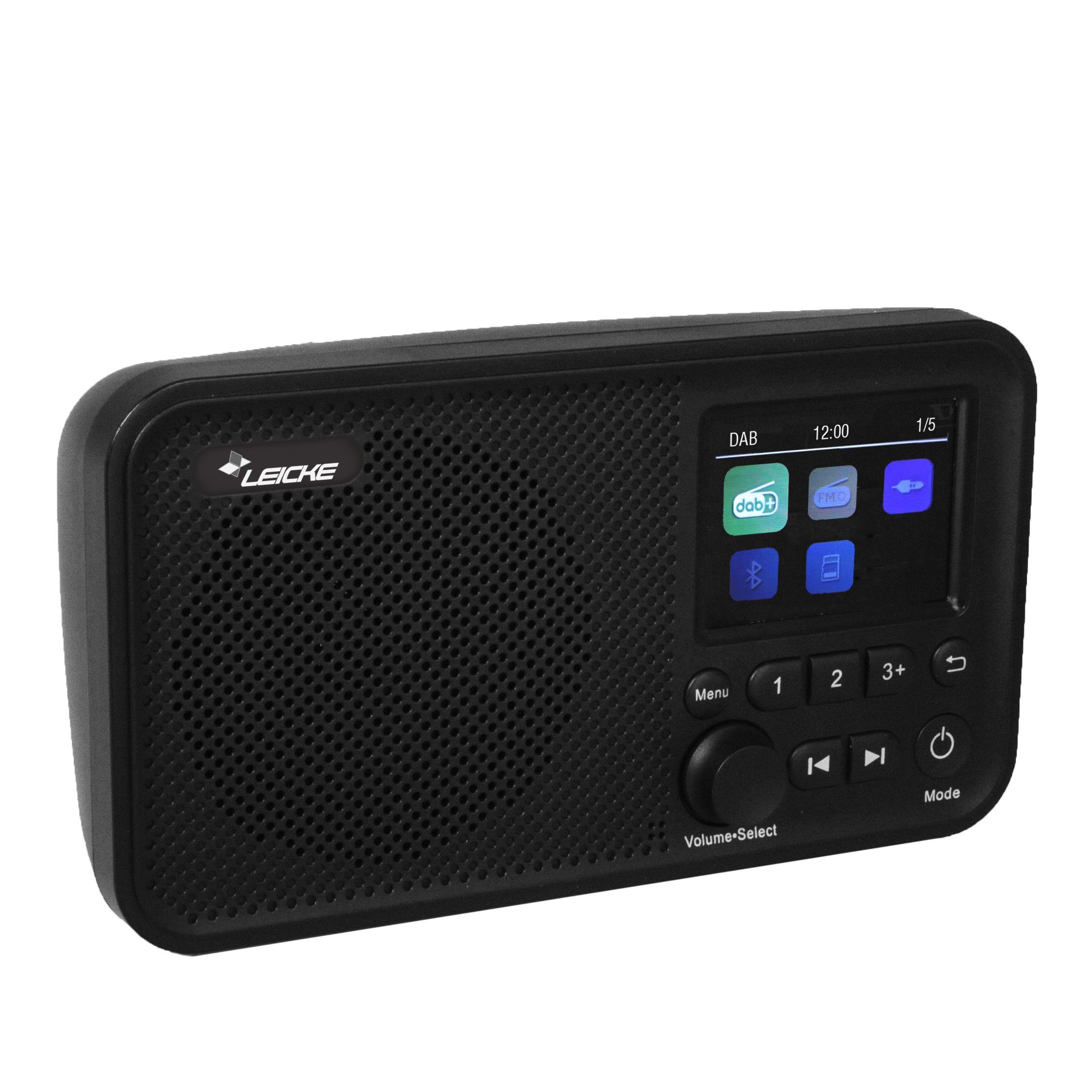 Leicke DJ ROXXX DAB+ Radio 5 Watt 8 Ω Bluetooth-Lautsprecher (Bluetooth 5.0, 5 W, Empfang von allen im Sendegebiet verfügbaren DAB+ und UKW-Sendern)