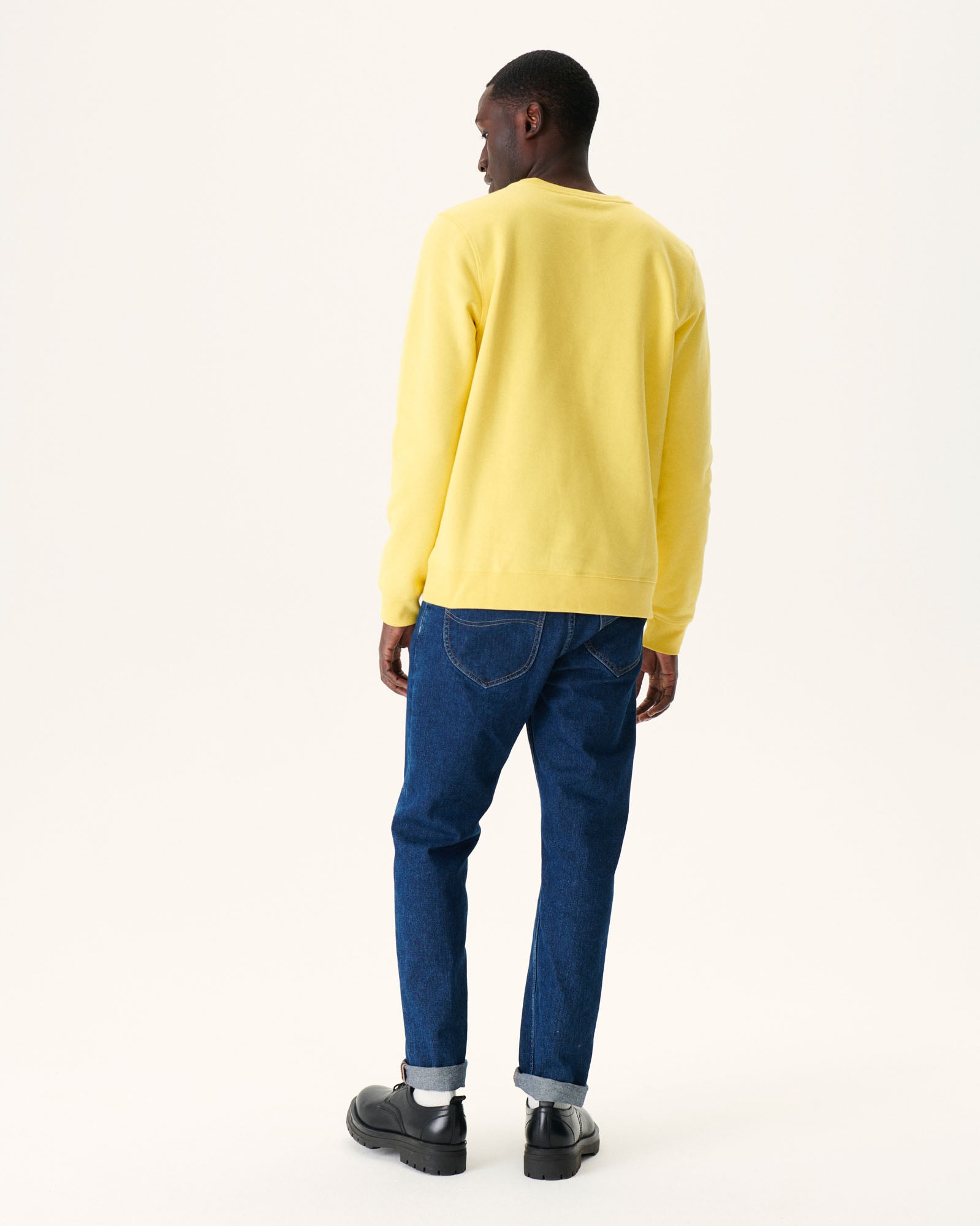 Sweat homme en coton biologique Jaune clair Braga