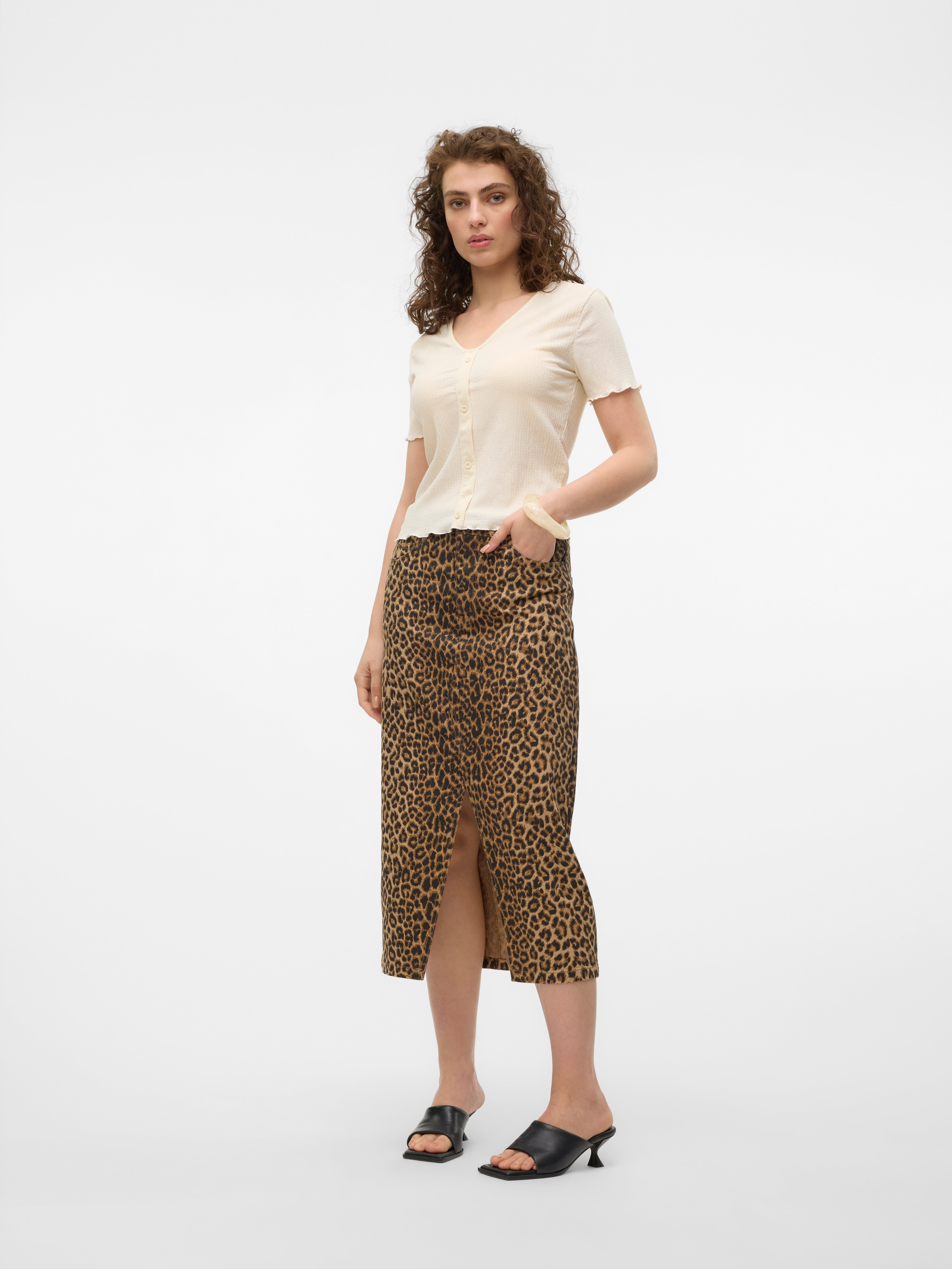 VMVERI Hohe Taille Langer Rock