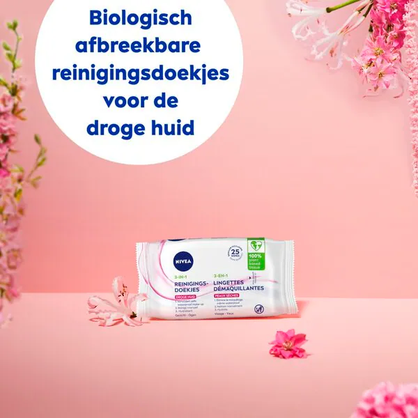 NIVEA 3-In-1 Verzachtende Reinigingsdoekjes 40 stuks