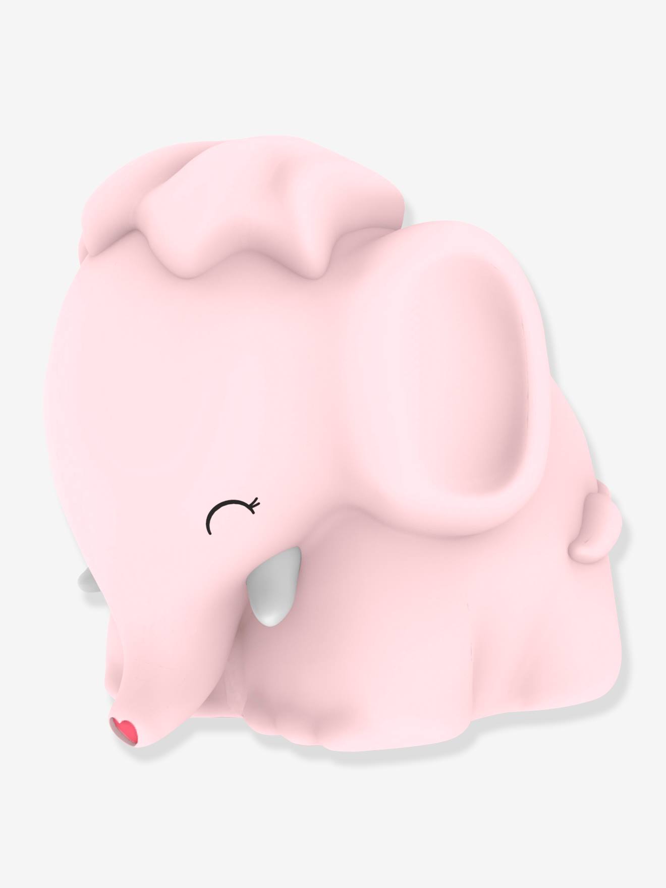 Softes Kinderzimmer Akku-Nachtlicht Elefant MAYA DHINK - rosa