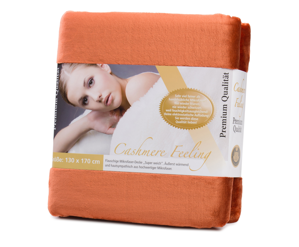 Kuscheldecke Premium zimt
